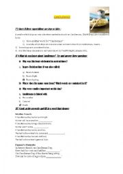 English Worksheet: Candlemass feast