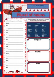 English Worksheet: plural of nouns - exercises
