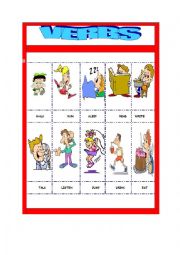 English Worksheet: Verbs Pictionary