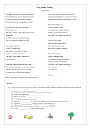 English Worksheet: Truly, Madly, Deeply - One Direction