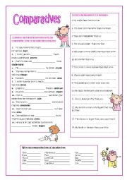 English Worksheet: Comparatives