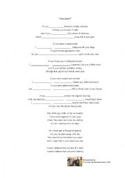 English Worksheet: You and I - Listening (Second Conditional)