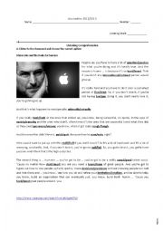 English Worksheet: Steve Jobs explains the Rules for Success