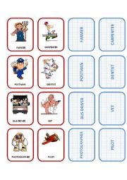 English Worksheet: Jobs Flashcards-Memo Game 2/2