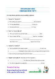 English Worksheet: Confused with 