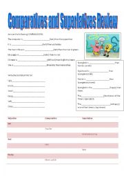 English Worksheet: Comparative and Superlative Review Sheet