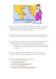 English Worksheet: Notes on Ancient Greece