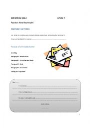 English Worksheet: IGCSE Friendly letters and narratives