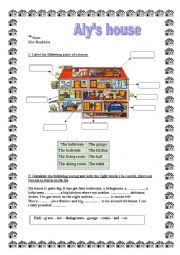 English Worksheet: Alys house