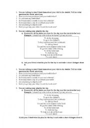 English Worksheet: reported speech