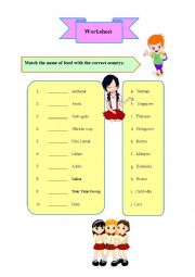 English Worksheet: Asean Foods