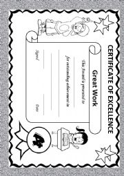 English Worksheet: Certificate