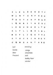 English Worksheet: christmas crossword easy