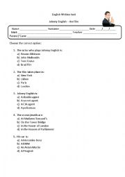 English Worksheet: Johnny English test