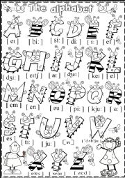 English Worksheet: alphabet