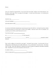 English Worksheet: movers yle