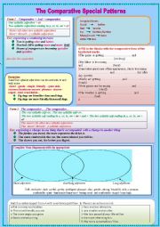 English Worksheet: What special about the comparative? Version2 A- for intermidiate