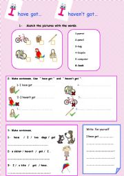 English Worksheet: have got