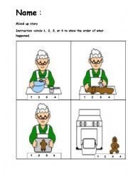English Worksheet: mixed-up story