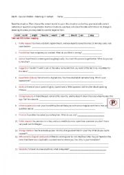 English Worksheet: Quiz to test Modals -- usage