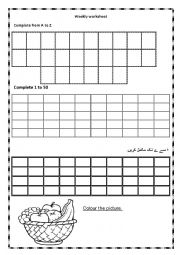 English Worksheet: English,maths, urdu Quiz