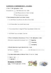 English Worksheet: Mid term_ test n 2 for 9 th form Tunisian pupils