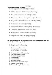 English Worksheet: past simple