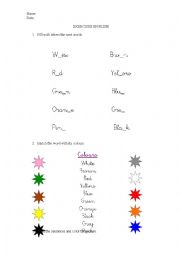 English Worksheet: Colors