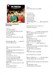 English Worksheet: one direction