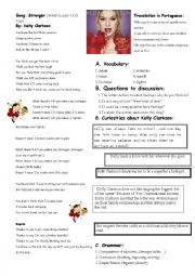 English Worksheet: Song 