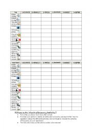 English Worksheet: Adverbs of frequency battleship - Pairwork