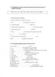 English Worksheet: Present Continuous II