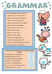 English Worksheet: GRAMMAR EXERCISES