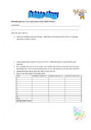 English Worksheet: Bubble-ology