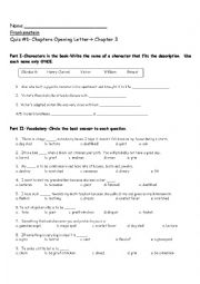 English Worksheet: Frankenstein by Mary Shelly Quiz Chapters 1-3