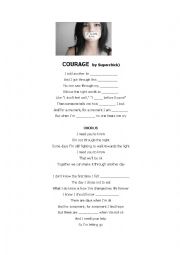 English Worksheet: Courage bu Superchick