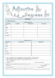 English Worksheet: Adjective Degrees