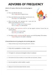 English Worksheet: Adverbs of frequency