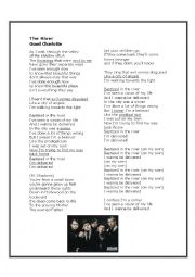 English Worksheet: Song:The river 