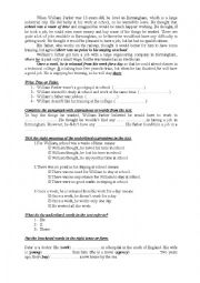 English Worksheet: 9th Form Worksheet 43
