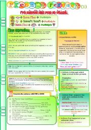 English Worksheet: Present perfect