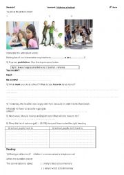 English Worksheet: violence at school