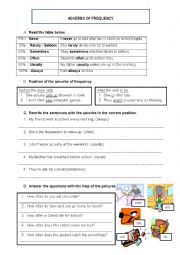 English Worksheet: Adverbs of frequency