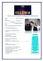 English Worksheet: Follow me - Muse