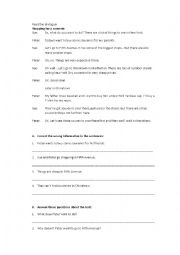 English Worksheet: directions and shopping
