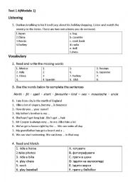 English Worksheet: upstream A1+ 1 test