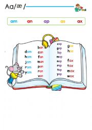 English Worksheet: letter Aa