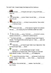 English Worksheet: The verb To Be