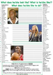 English Worksheet: Sport stars, difference between 