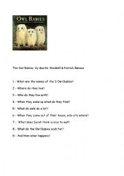 The Owl Babies - comprehension check